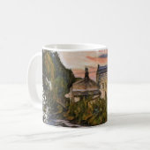 Gibson Mill Sunset Oil Painting Style Kaffeetasse (Vorderseite Links)