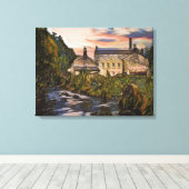 Gibson Mill Sunset Oil Painting Style Leinwanddruck (Insitu (Holzboden))