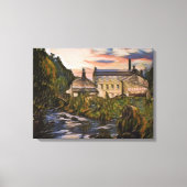 Gibson Mill Sunset Oil Painting Style Leinwanddruck (Vorderseite)