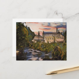 Gibson Mill Sunset Oil Painting Style Postkarte