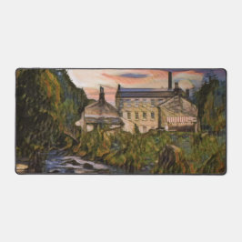 Gibson Mill Sunset Oil Painting Style Schreibtischunterlage