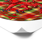 Gibson Tartan Scottish Kariert Lion Rampant Poster (Ecke)
