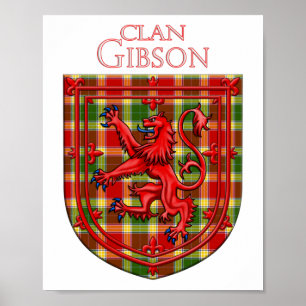 Gibson Tartan Scottish Kariert Lion Rampant Poster