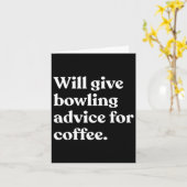 gibt Bowling Ratschläge für Kaffeepause Karte (Gelbe Blume)