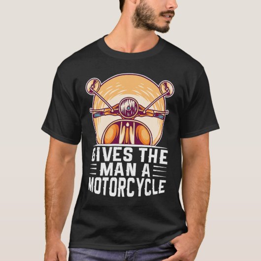 gibt dem Mann ein Motorrad T-Shirt (Vorderseite)