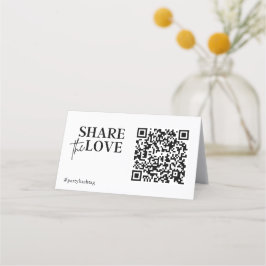 Gibt den QR-Code der Liebe Wedding Fotos weiter Treuekarte
