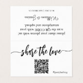 Gibt den QR-Code der Liebe Wedding Fotos weiter Visitenkarten (Außenseite Aufgefaltet)