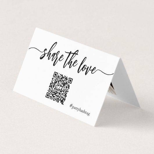 Gibt den QR-Code der Liebe Wedding Fotos weiter Visitenkarten (Vorderseite)