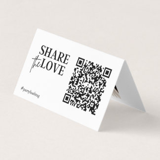 Gibt den QR-Code der Liebe Wedding Fotos weiter Visitenkarten
