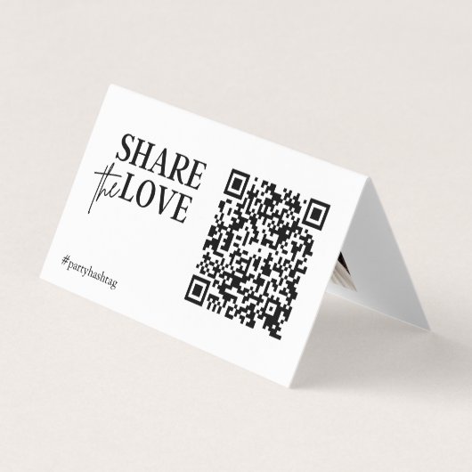 Gibt den QR-Code der Liebe Wedding Fotos weiter Visitenkarten (Vorderseite)