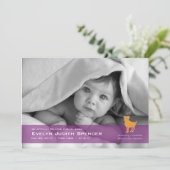 Gibt die Geburtskarte des Ram Foto aus Ankündigung (Stehend Vorderseite)