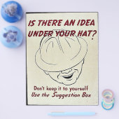 Gibt es eine Idee unter deinem Hut? Suggestion Box Flyer (Einzeln)