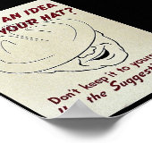 Gibt es eine Idee unter deinem Hut? Suggestion Box Poster (Ecke)