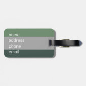 Gibt es noch eine grüne Stricktypografie? Gepäckanhänger (Rückseite horizontal)