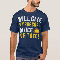 gibt mikroskopische Beratung für Tacos Funny Scien