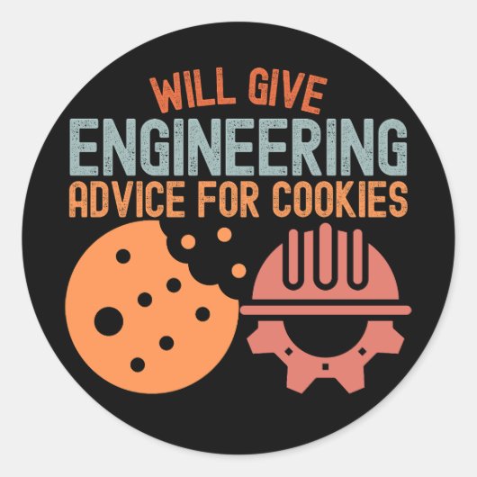 gibt technische Beratung für Cookies Runder Aufkleber (Vorderseite)
