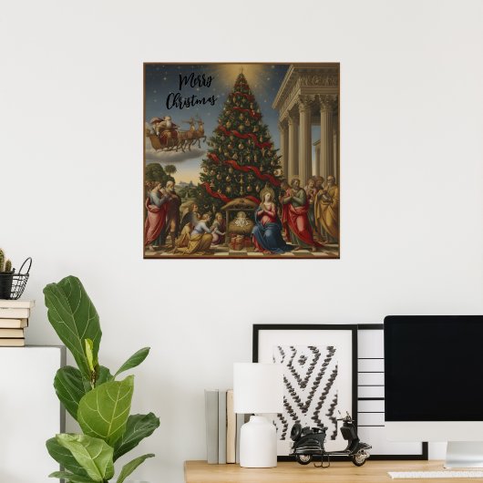 Giclée Renaissance Nativity Christmas Poster Art (Heimbüro)