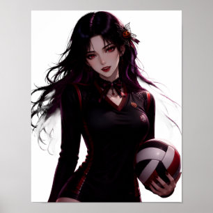 Gidagi Fitness Anime Volleyball Mädchen Halloween. Poster
