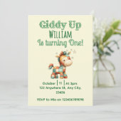 Giddy up! einladung (Stehend Vorderseite)
