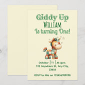 Giddy up! einladung (Vorne/Hinten)