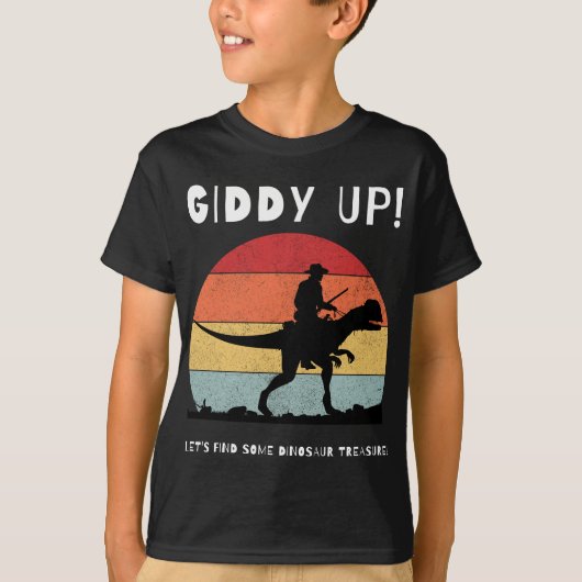 Giddy Up Finden wir Dinosaurier-Schätze! T-Shirt (Vorderseite)