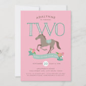 Giddy Up for Fun Second Birthday Einladung (Vorderseite)