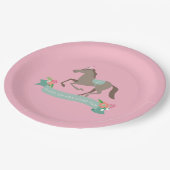 Giddy Up for Fun Second Birthday Pappteller (Schrägansicht)
