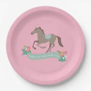 Giddy Up for Fun Second Birthday Pappteller