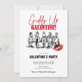 Giddy Up Galentine’s Day Einladung (Vorderseite)
