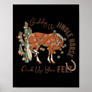 Giddy Up Jingle Horse Ck Up Your Feet Western Chri Poster