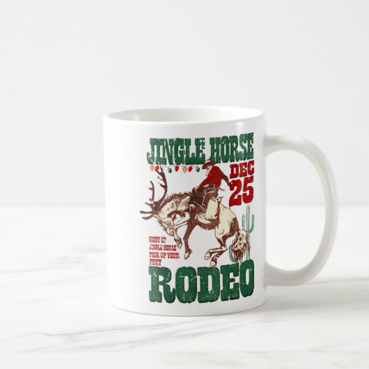 Giddy Up Jingle Horse Santa Cowboy Western Christm Kaffeetasse (Rechts)