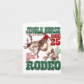Giddy Up Jingle Horse Santa Cowboy Western Christm Karte (Vorderseite)