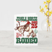 Giddy Up Jingle Horse Santa Cowboy Western Christm Karte (Gelbe Blume)