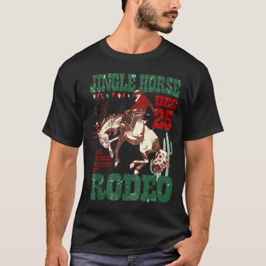 Giddy Up Jingle Horse Santa Cowboy Western Christm T-Shirt (Vorderseite)