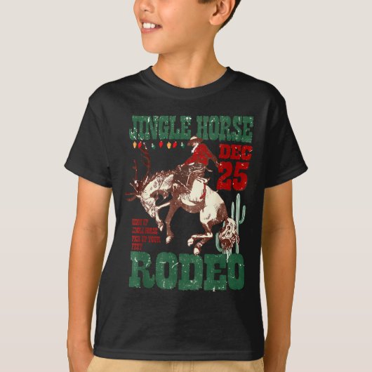 Giddy Up Jingle Horse Santa Cowboy Western Christm T-Shirt (Vorderseite)