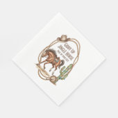 Giddy Up Jingle Horse Serviette (Ecke)
