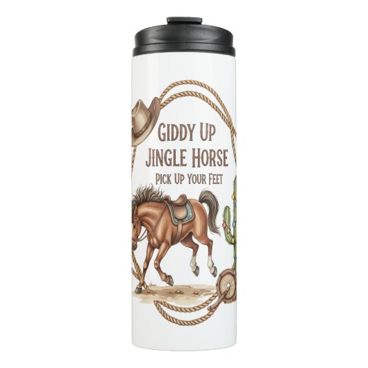 Giddy Up Jingle Horse Thermosbecher (Vorderseite)