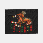 Giddy Up Jingle Horse Western Christmas Horse Coun Fleecedecke (Vorderseite (Horizontal))