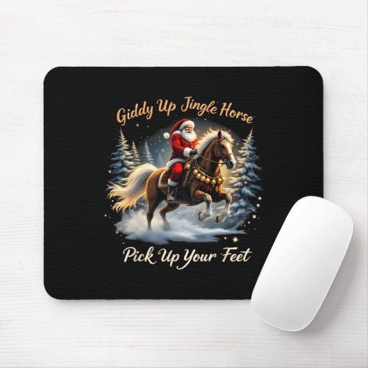 Giddy Up Jingle Pferd holen Sie Ihre Füße Weihnach Mousepad (Mit Mouse)