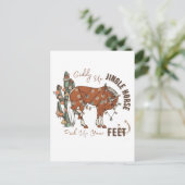 Giddy Up Jingle Pferde holen Weihnachten auf Einladungspostkarte (Stehend Vorderseite)