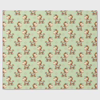 Giddy-Up Patchwork Pony Birthday Geschenkpapier