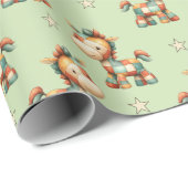 Giddy-Up Patchwork Pony Birthday Geschenkpapier (Rolleneckpunkt)