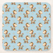 Giddy-Up Patchwork Pony Birthday Rechteckiger Pappuntersetzer (Vorderseite)