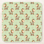 Giddy-Up Patchwork Pony Birthday Rechteckiger Pappuntersetzer (Vorderseite)