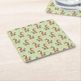 Giddy-Up Patchwork-Pony-Geburtstag Rechteckiger Pappuntersetzer