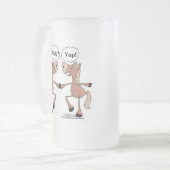 Giddy Up Pferde Mattglas Bierglas (Vorderseite Links)