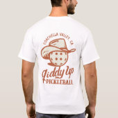 Giddy Up Pickleball - Cowboy Hat Logo T-Shirt (Rückseite)