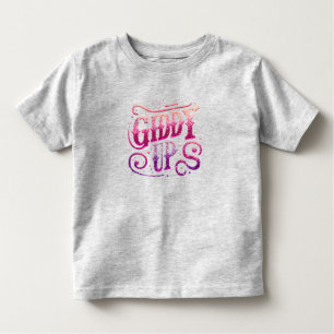 Giddy Up Text Kleinkind T-shirt