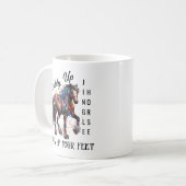 Giddy Up Western Weihnachtspferd Kaffeetasse (Vorderseite Links)