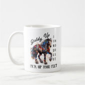 Giddy Up Western Weihnachtspferd Kaffeetasse (Links)